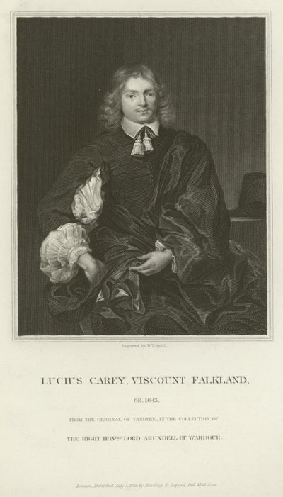 Lucius Cary, Viscount Falkland  by Henry Thomas Ryall